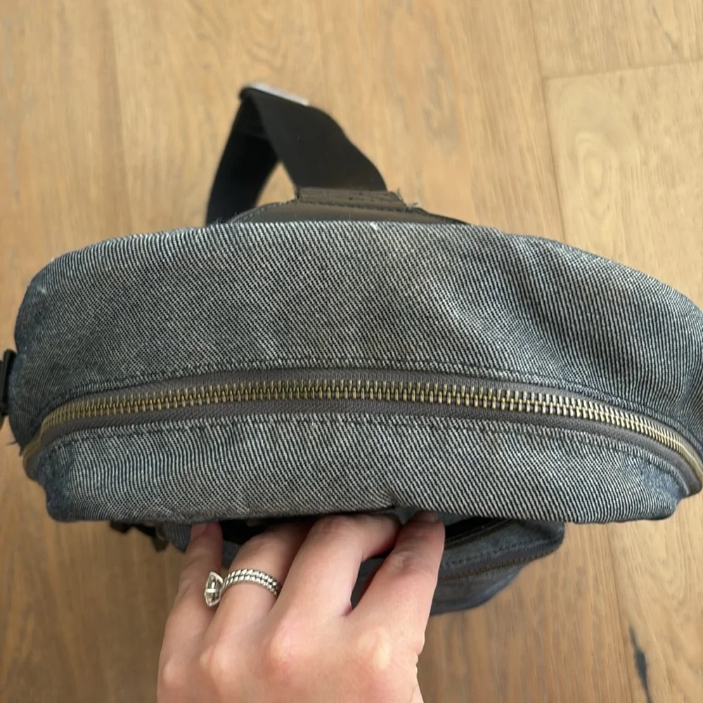 Tumi one strap demin backpack
